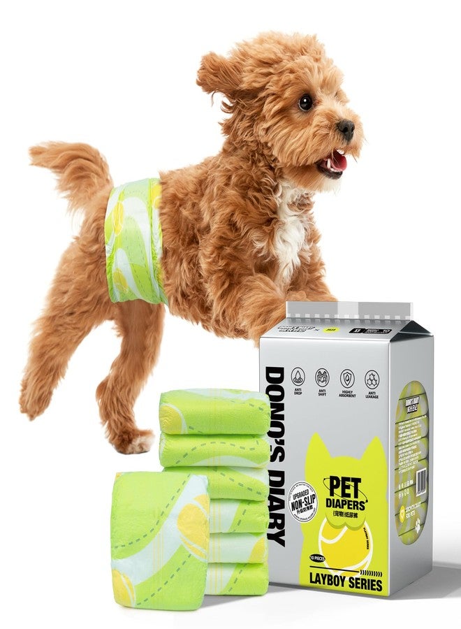 دونو حفاضات دونو للكلاب الذكور، 60 حفاضة، حفاضات استخدام مرة واحدة مانعة للانزلاق، حفاضات فائقة الامتصاص للجراء بتقنية التجفيف السريع، مؤشر للبلل، حفاضات بامبرز مانعة للتسرب، مقاس صغير جدًا - Image 1